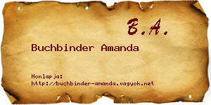 Buchbinder Amanda névjegykártya